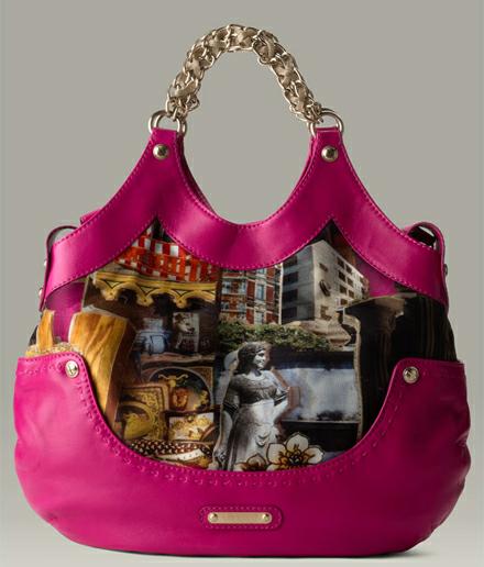 Pink lining handbags
